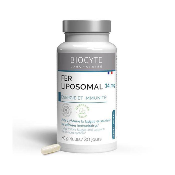 Biocyte Fer Liposomal Energie & Immunité Fer Vitamine C Vitamine B12 30 Gélules
