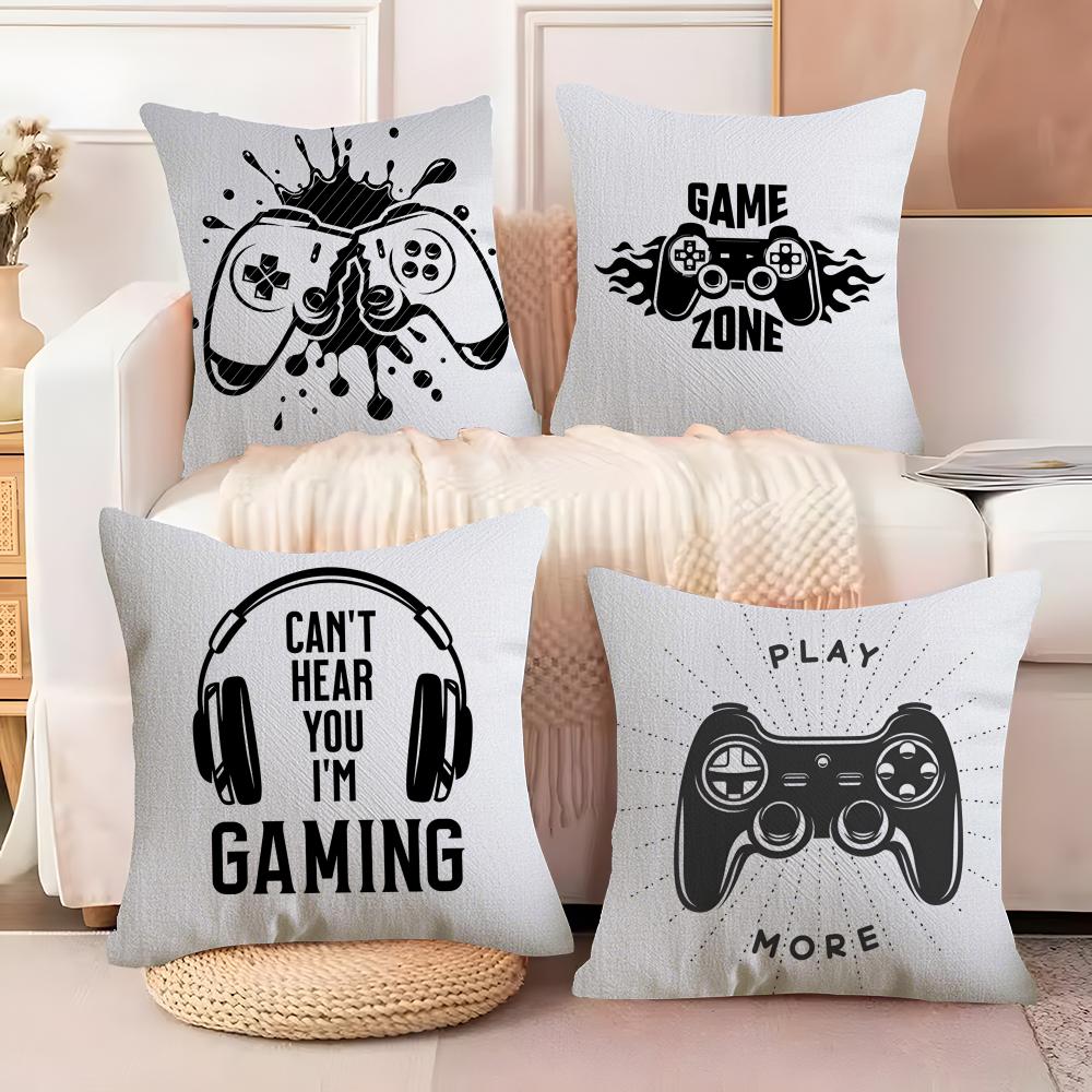 Decor TV Game Fan Style Cushion Cover Soft Plush Fabric Double-Sided Printed Sofa Cushion Cover for All Seasons Home Decor Gift