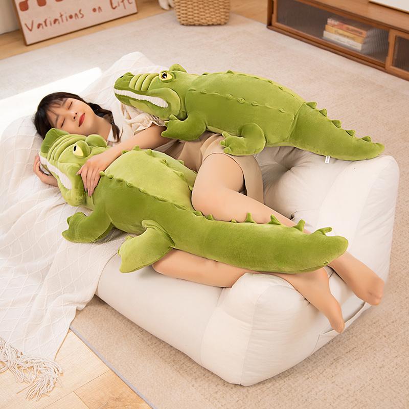 New 1pc Lifelike Crocodile Stuffed Animal Real Life Alligator Plush Toy Simulation Dolls Kawaii Cartoon Pillow for Children Kid