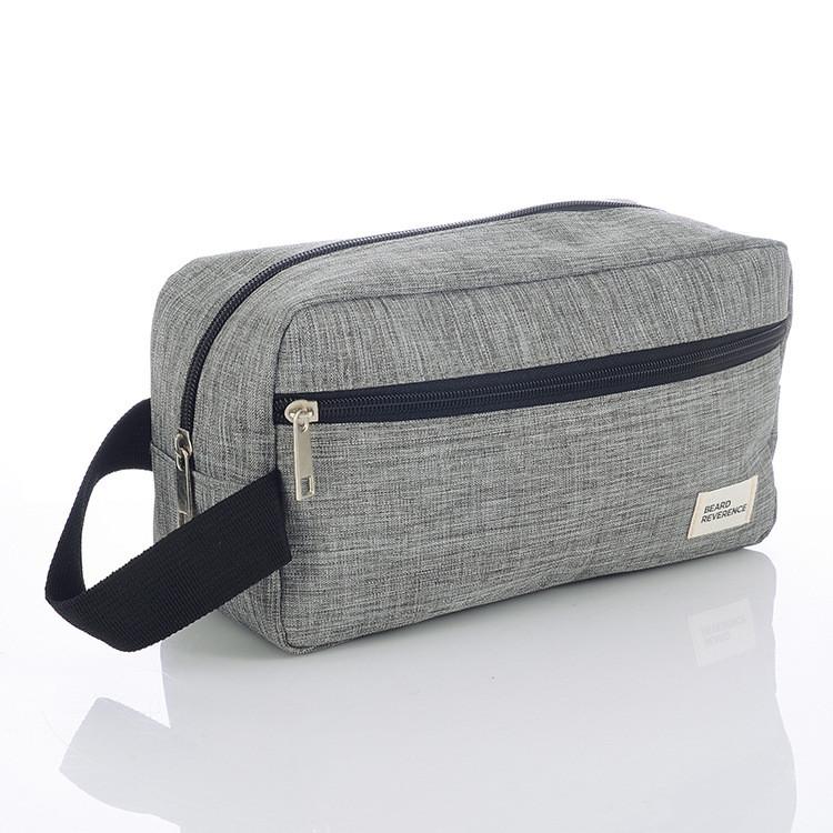 Mens Travel Cosmetic Bag With Sealed Nylon Material For Outdoor And Bathroom Storage