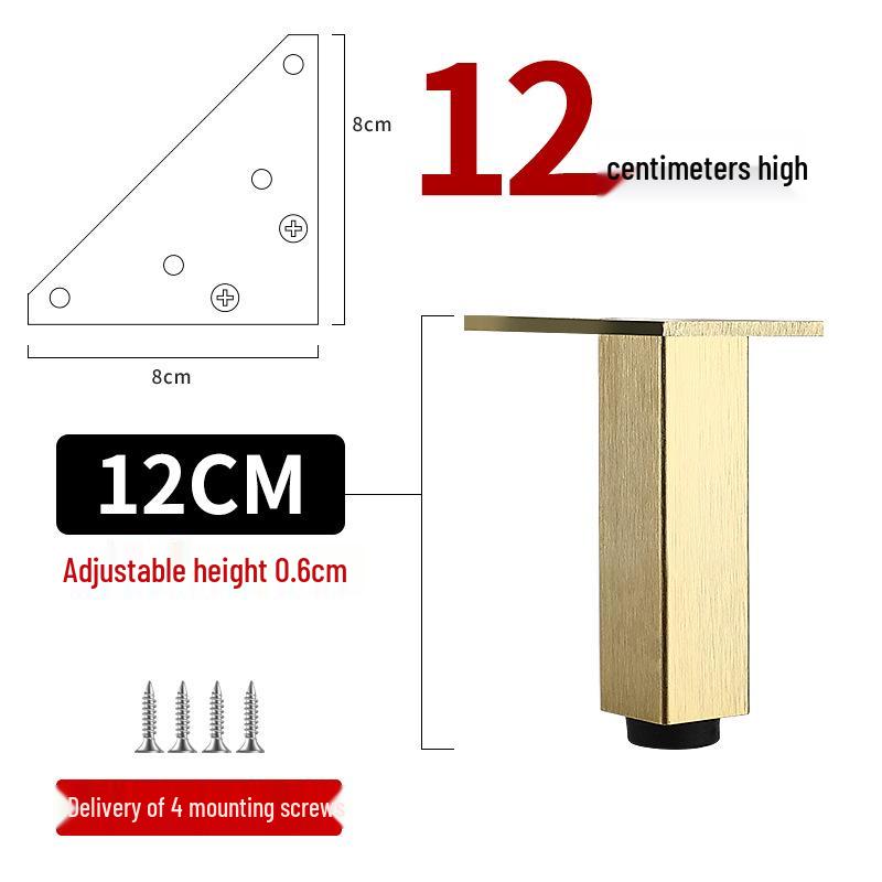 Adjustable Aluminum Alloy Furniture Legs for Cabinets, Sofas, Coffee Tables, TVs, and Beds