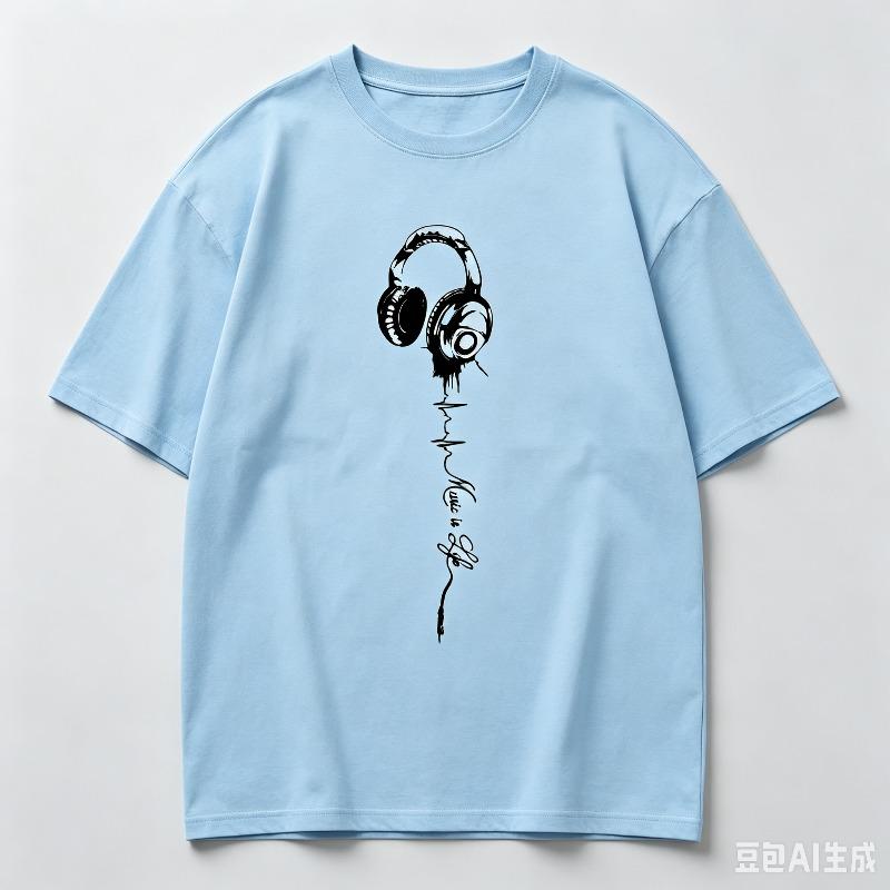 Unisexs Cotton Summer Earphones With Letter Print Breathable And Comfortable Round Neck Tshirt Outdoor Sports And Leisure Top