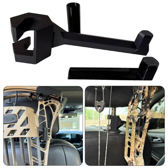 Truck Bow Hanger Compound Bows Headrest Mount Easy Installation Archery Accessory Holder for Most Vehicles