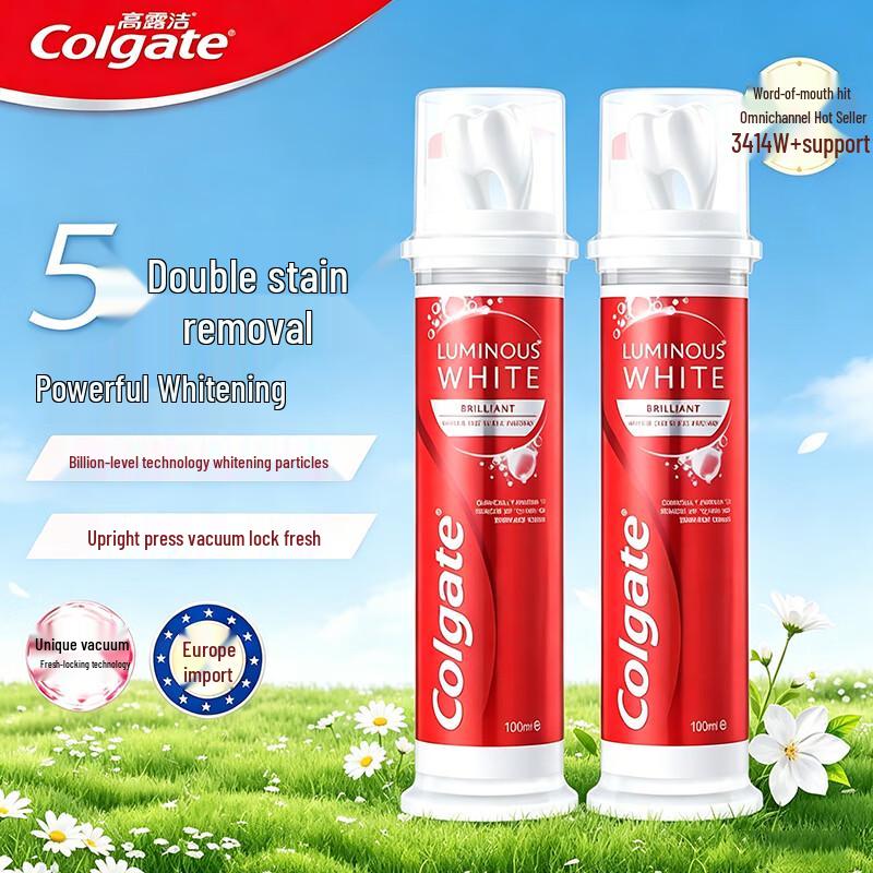Colgate Luminous White Stain Removal Toothpaste Twin Pack
