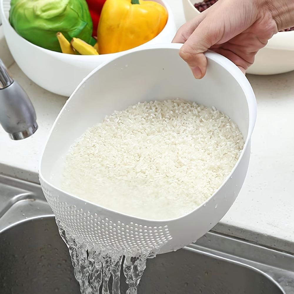 Multi-Functional Kitchen Washing Basket Basin - Drain Water, Wash Rice, Perfect For Cleaning Vegetables And Fruits, And More With Convenient Features
