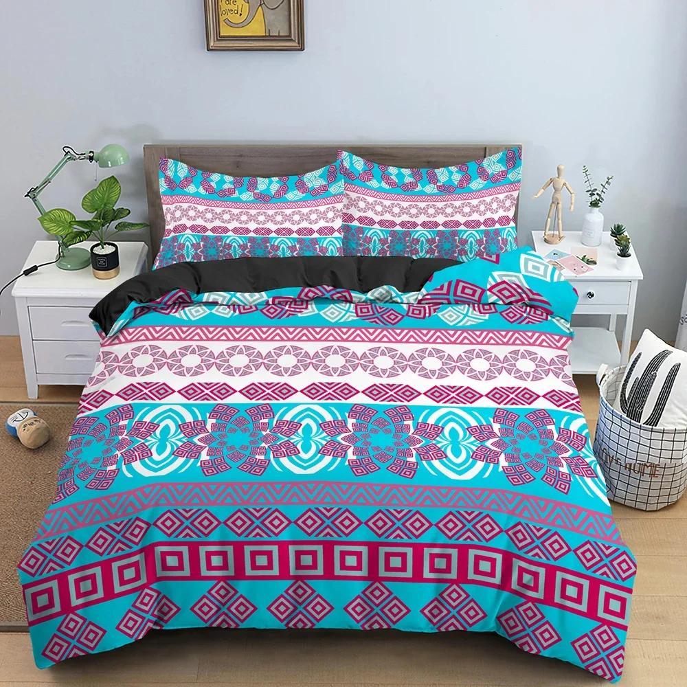 Böhmisches Bettwäscheset Ethnischer Stil Bettbezug Floral Steppdeckenbezüge Einzelbett Twin King Size Steppdeckenbezug Mit Kissenbezug 2/3-teilig