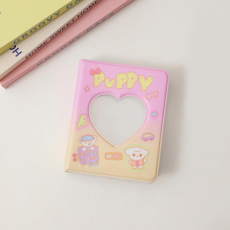 Small Card Storage Album Pendant Love Hollow Mini Photo Album Mini Album Photocard Holder Decorative PVC Cartoon Collect Book