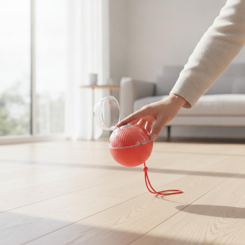 Nuovo Giocattolo Palla Interattiva per Gatti Palla Rotolante Automatica Coda Artificiale Ricaricabile Giocattolo Elettrico Intelligente per Animali Domestici Cane Gatto Addestramento Imita Topo