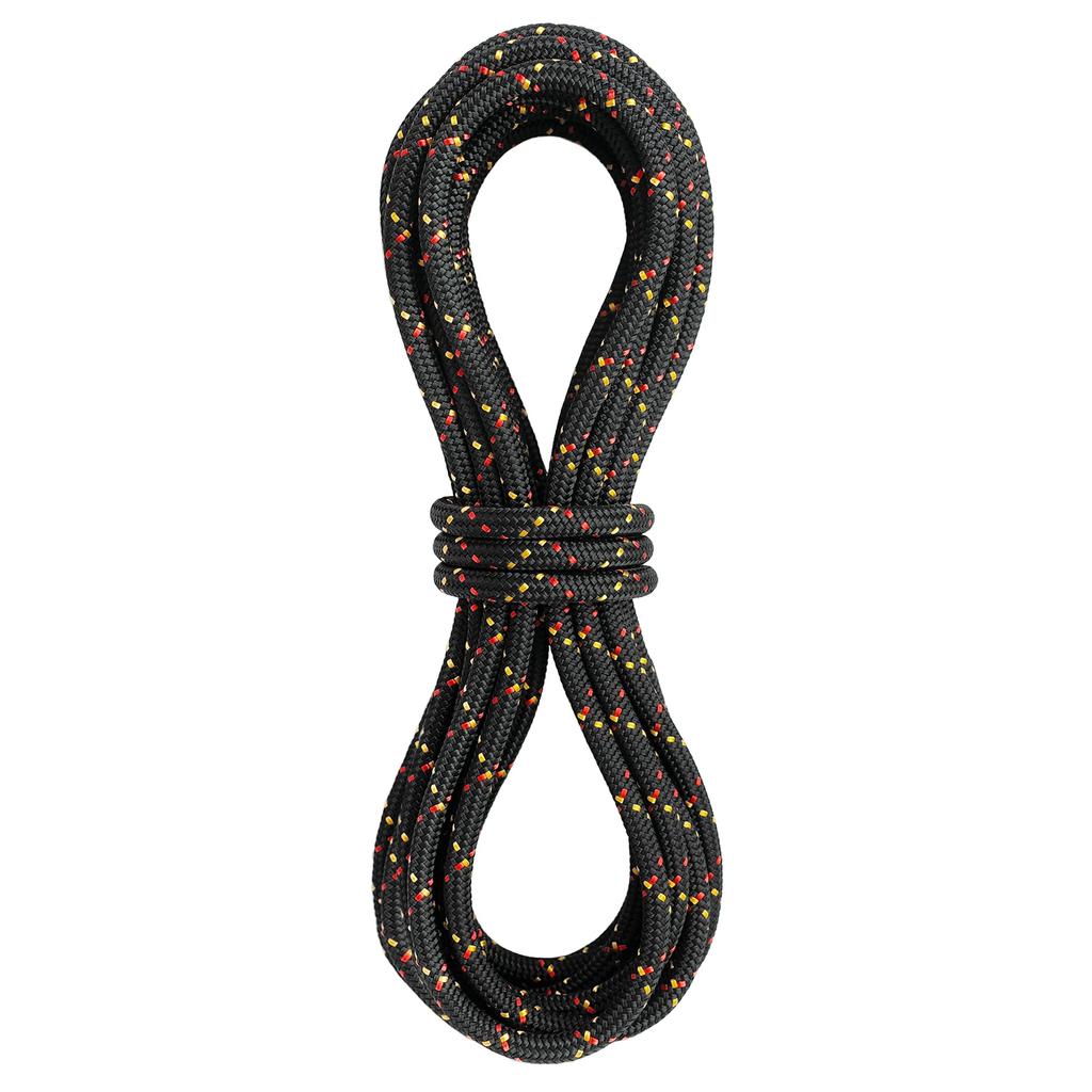 GM CLIMBING CE UIAA Certified Double Braided 6mm Accessory 6m Black Cord, Polyester, Cut,