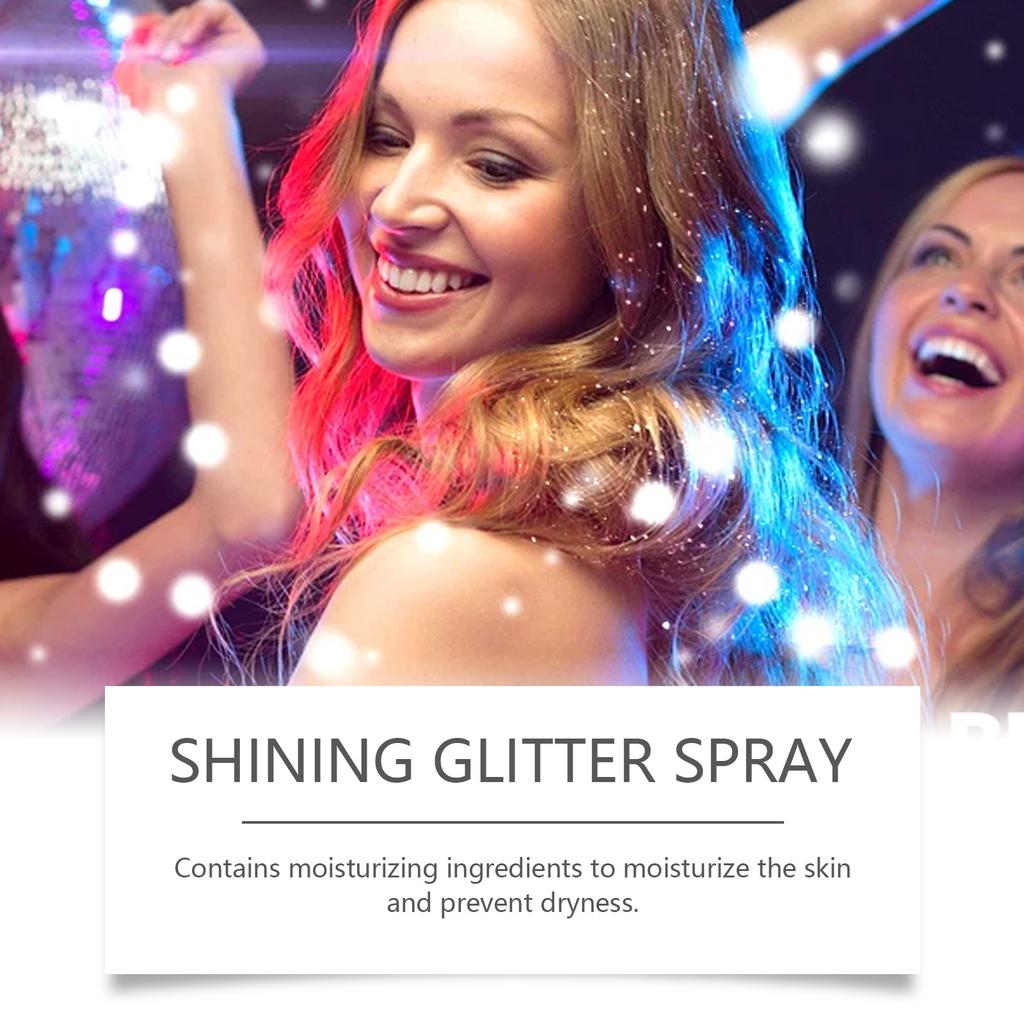 Highlighter Shimmer Spray, Natural Illuminating Glitter Mist for Face and Body, Long-Lasting Shine