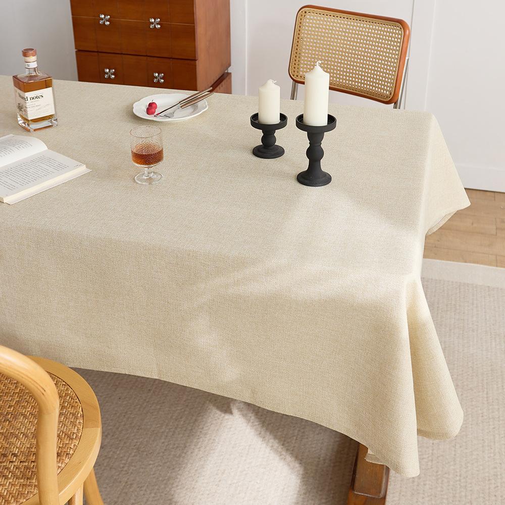 Solid Color Linen Tablecloth, Table Flag Elegant and Noble Kitchen Supplies Home Decorations  Easter Table Mats Picnic Supplies Linen Tablecloths