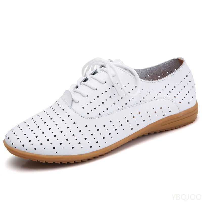 2025 Summer Loafers Soft Pointed Toe women Footwear Genuine Leather Ladies Casual Shoes Moccasins Women Flats Shoes White Mujer