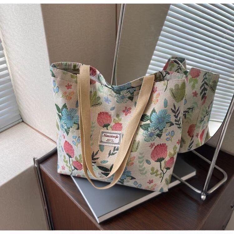 Mini Canvas Crossbody Tote Bag for Women - Large Capacity Handbag for College Students and Commuters