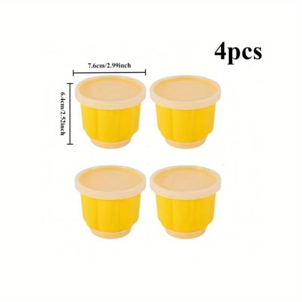 4pcs Reusable Gelatin Ice Cream Mold with Stackable Lids Baking Tools for Home Kitchen