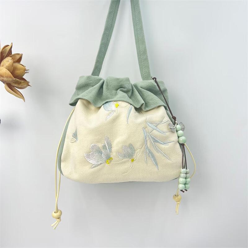 REWELL Embroidered Handbag Crossbody Bag L20cm H20cm W7cm
