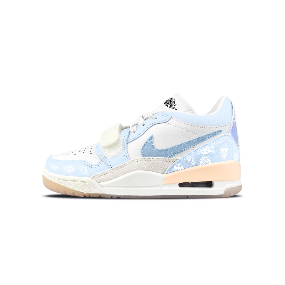

Jordan Legacy 312 Abrasion Resistant Low top Vintage Basketball Shoes Unisex Blue White HF3182-100(Team478-) 36