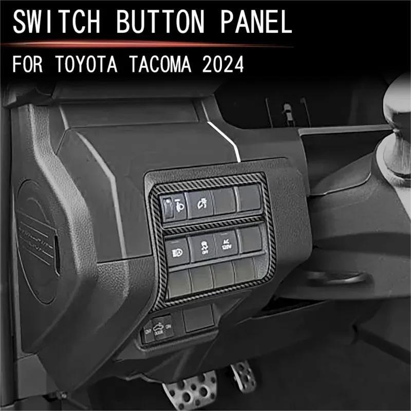 ABS Carbon Fiber For Toyota Tacoma 2024-2025 Central Control Trument Panel Steering Wheel Door Handle Interior Accessories