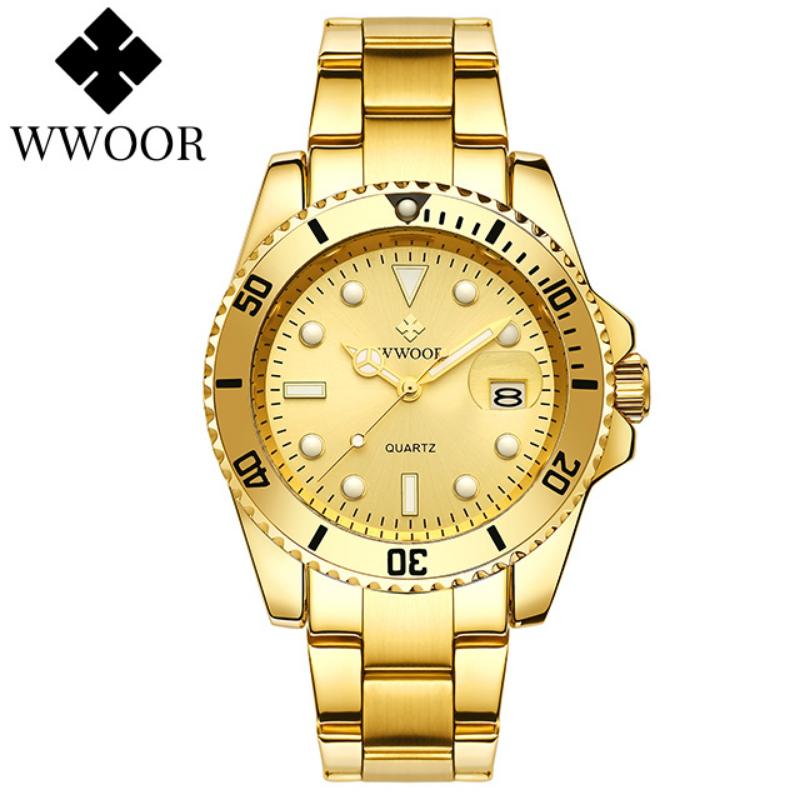 WWOOR Topmarke Luxusmode Herrenuhren Wasserdicht Datum Quarz Uhr Sportuhr für Herren Armbanduhr