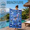 Cartoon Hawaii Artwork Printed Microfiber Beach Towel, Soft And Absorbent, Quick-Dry, Ideal for Summer Travel, Beach Essential, Swimming Pool