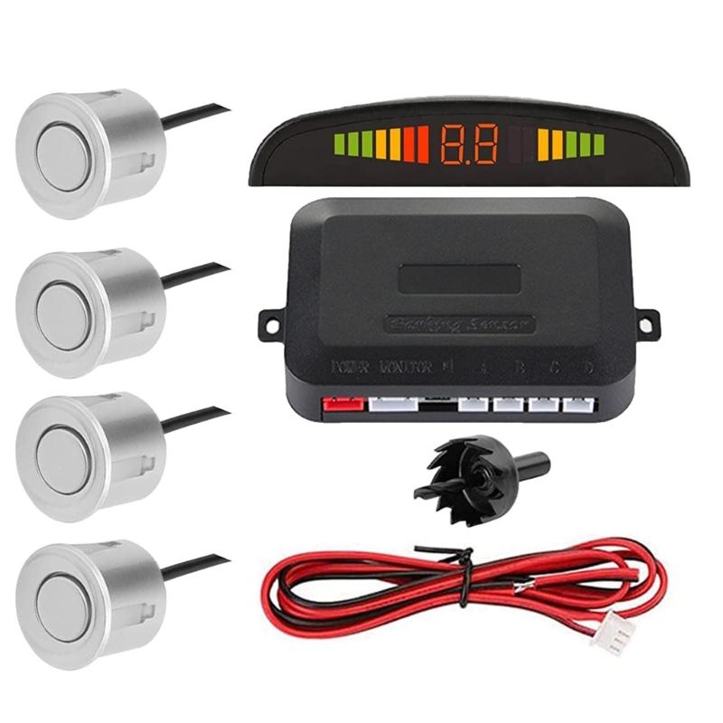 High Quality 4 Sensors LED Backlight Display Reverse Backup Radars Monitor System Parking Reverse Sensor Car Accessories