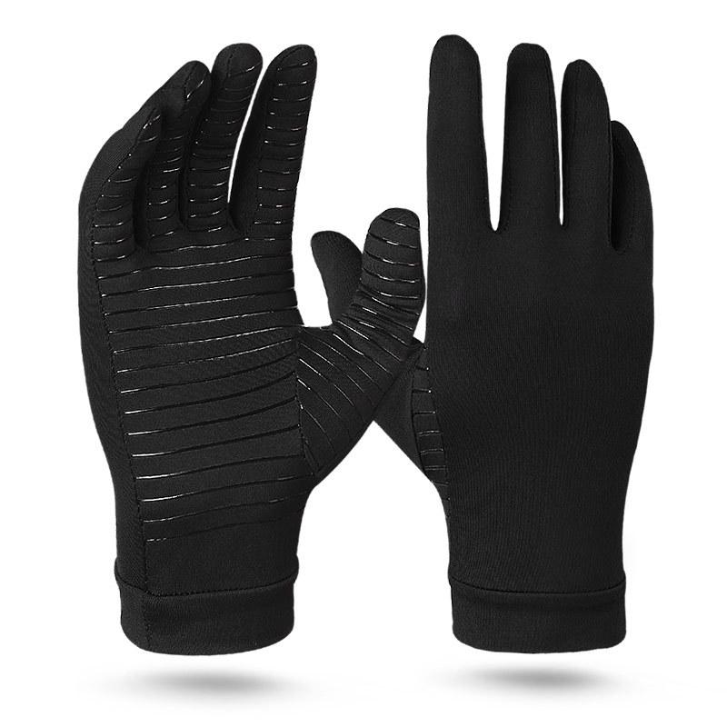 In Stock Copper Fiber Anti-Slip Full Finger Sports Gloves
