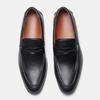 Scarpe Business da Uomo a Mocassino Casual con Punta in Pelle Nera a Calzata Rapida Uomo