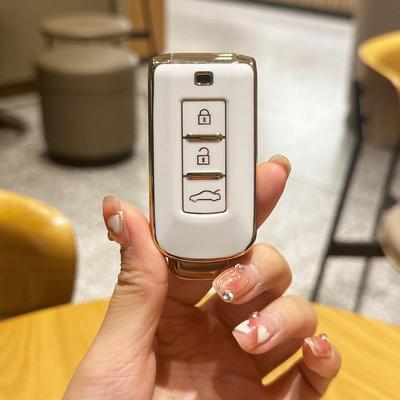 Kryt puzdra na diaľkové ovládanie do auta TPU pre Mitsubishi Outlander ASX Pajero LANCER Sport Eclipse 3 tlačidlá Smart Keyless Fob