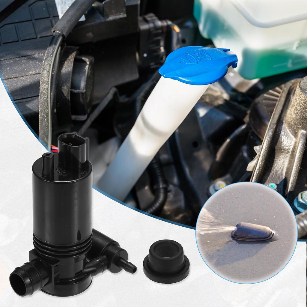 ACROPIX Windshield Washer Motor Pump for Land Rover Compatible with Discovery 2 Black 1 Piece