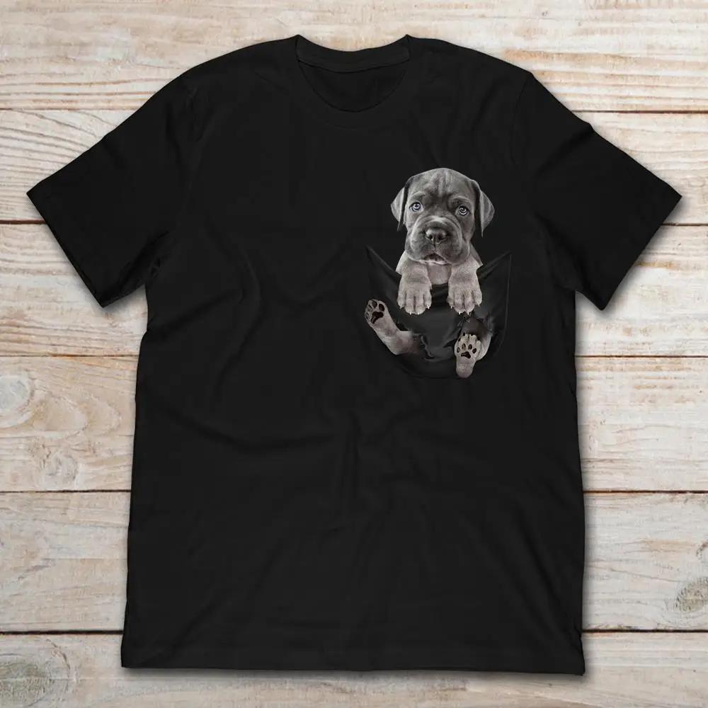 

Cute Cane Corso In Pocket Funny Italian Mastiff Puppy T Shirt New 100% Cotton Short Sleeve O-Neck T-shirt Casual Mens Top - M... S разноцветный