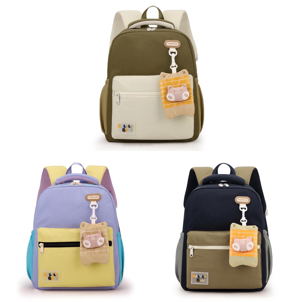 Kids Cartoon Nylon School Backpack With Waterproof And Lightweight Features For Boys And Girls