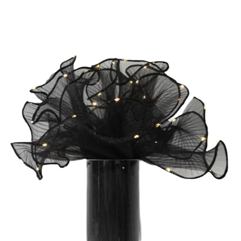 Decoration Cloth LED Flower Wrapping Paper With Lights Lace Mesh LED Packaging Tulle Florist Bouquet Packaging Birthday Gifts
