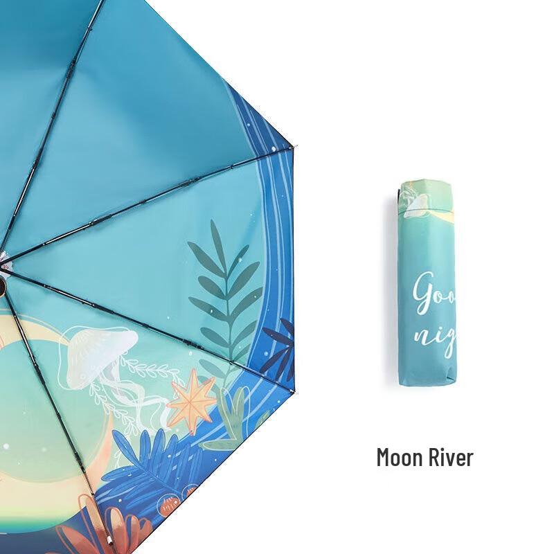 Red Leaf UPF50+ Folding Sun and Rain Umbrella