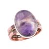 Natural Tiffany Stone Gemstone Two Tone 925 Sterling Silver Gift Ring S.10 r6c28