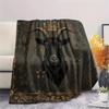 Retro Dark Gothic Animal Print Flannel Blanket High quality Comfortable for All Seasons Home Decor Warmth and Comfort Perfect for Christmas Gifts