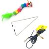 Interactive Cat Teaser Toy Adjustable Hanging Door Swing with Colorful Worms Plush for Indoor Cats Interactive Kitten Play
