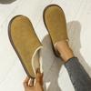 Mode Damen Hausschuhe Winter Neu Warm Slip-on Zuhause Plüsch Pantoletten Hausschuhe Rutschfest Baumwolle Gemütlich Fleece Schuhe Baotou Pantoletten Damen