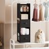 YOUDENOVA Hängende Aufbewahrung 5 mit Kleidung für Stofftiere Große Seitenaufbewahrung 30x29x112cm Schrank, Fächer, Schubladen, Faltbar, Vliesstoff, Regal, Hüte,