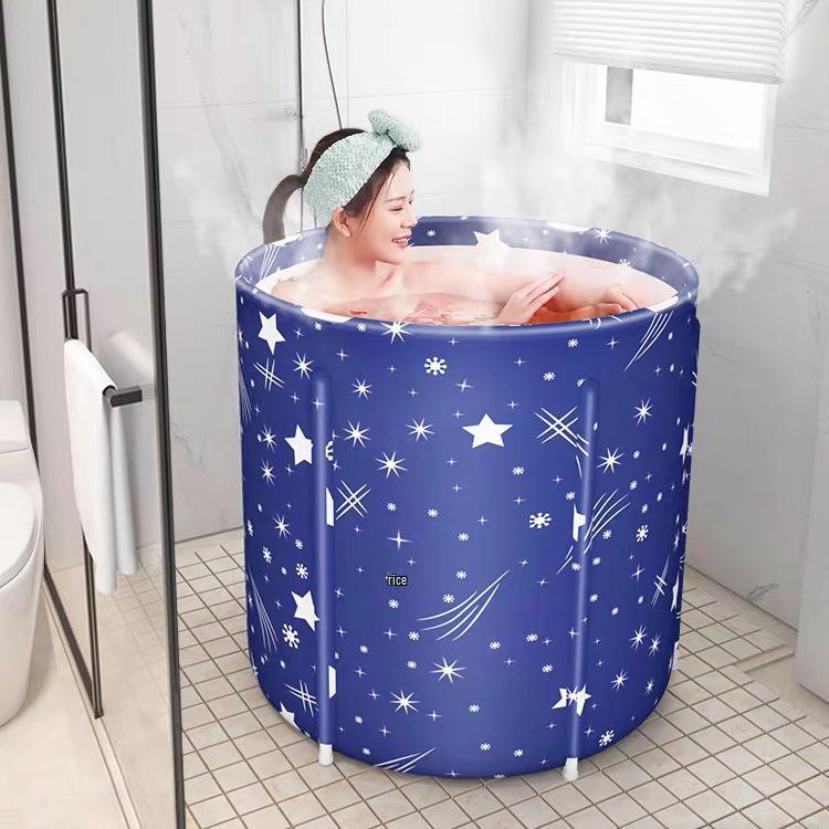 Foldable Adult & Children's Padded Soaking Tub - Large Size, Full Body, Sweat Steaming Bath Bucket