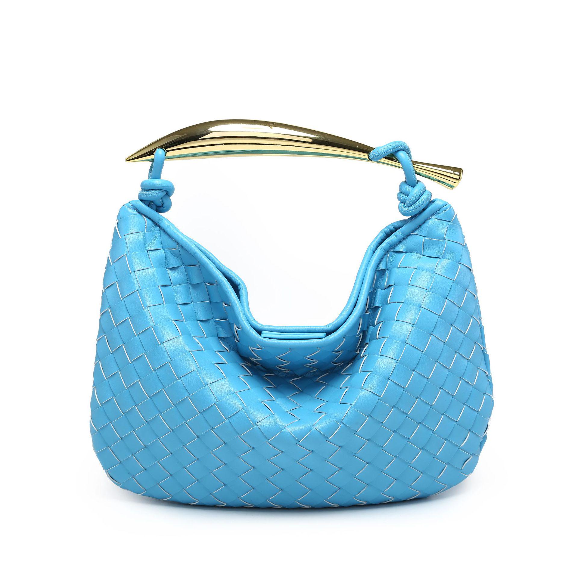 

Плетеный мешок для пельменей из сардин в европейско-американском стиле 2024 года с металлической ручкой и большой вместимостью 33*4*20 cm