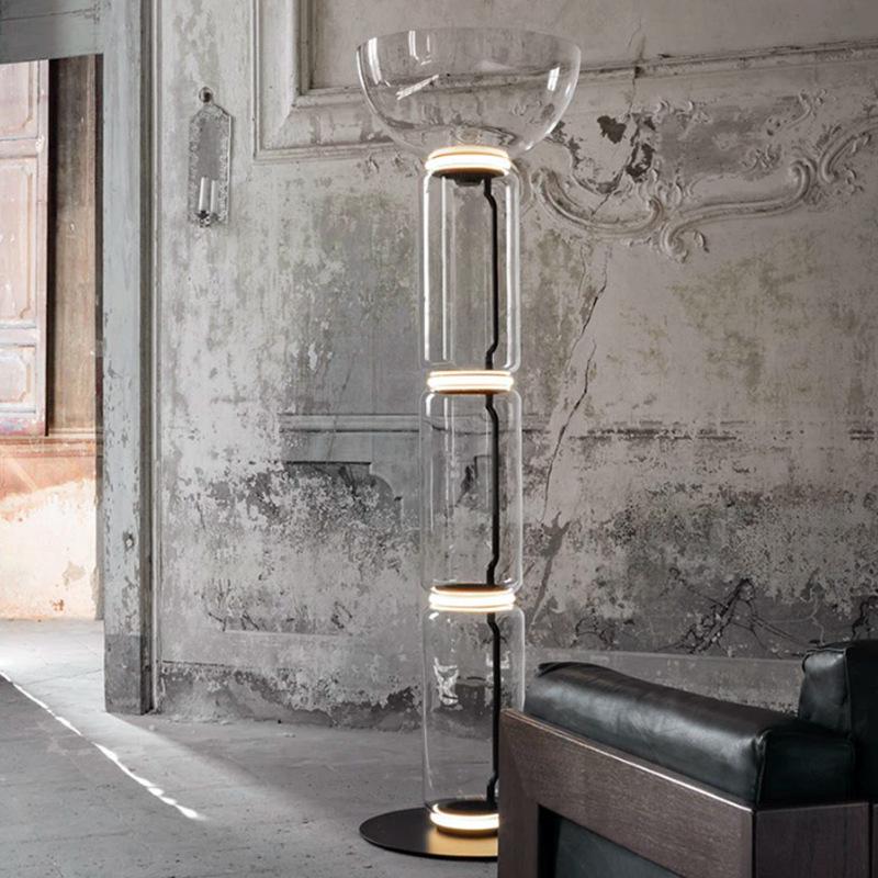 Italian Designer Floor Lamp: Modern Art Glass Lighting for Living Room, Hotel, Bedroom, Villa.