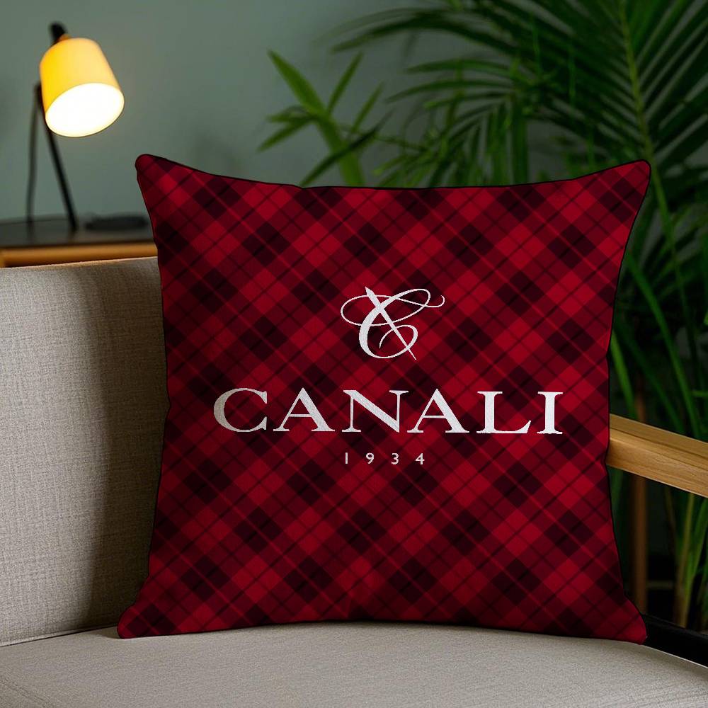 Exquisite Ingenious Design Canali-A Pillow Case Anti-dustmite Pillowcase Invisible Zipper Silky Short Plush Sofa Cushion Cover