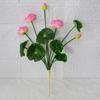 Plastic Artificial Lotus Flower Lifelike Simulation Lotus Mini Silk Lotus  Party Decor