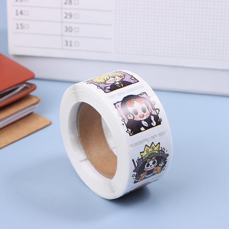 500 de bucăți autocolante de bandă dintr-o bucată de desene animate pentru tot volumul anime autocolante decorative creative de etanșare autocolante de perete autocolante role