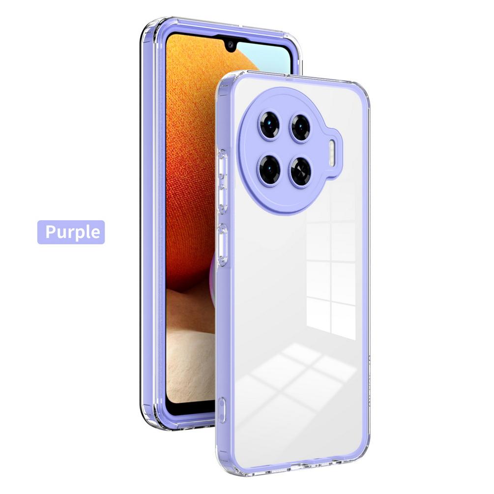 

Прозрачный чехол для телефона 2 в 1 для Tecno Spark 20 Pro + Spark 20 Pro 20C Spark Go 2024, защитная глянцевая прозрачная задняя крышка для камеры Spark 20 Pro Plus фиолетовый