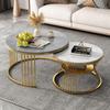 Modern Minimalist Round Coffee & Side Table Set for Small Apartments