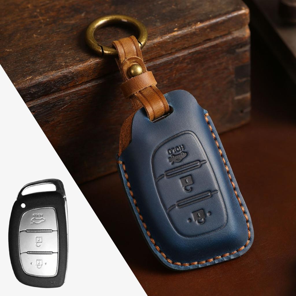 Leather Key Bag Is Suitable For Modern Key Bag Ix35 Pure Handmade Mad Horse Leather Car Key Bag Cover.