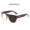 Photochromic Reading Glasses Oversized Square Leopard Print Women Eyeglasses Anti Blue Light Big Frame Computer Eyewear