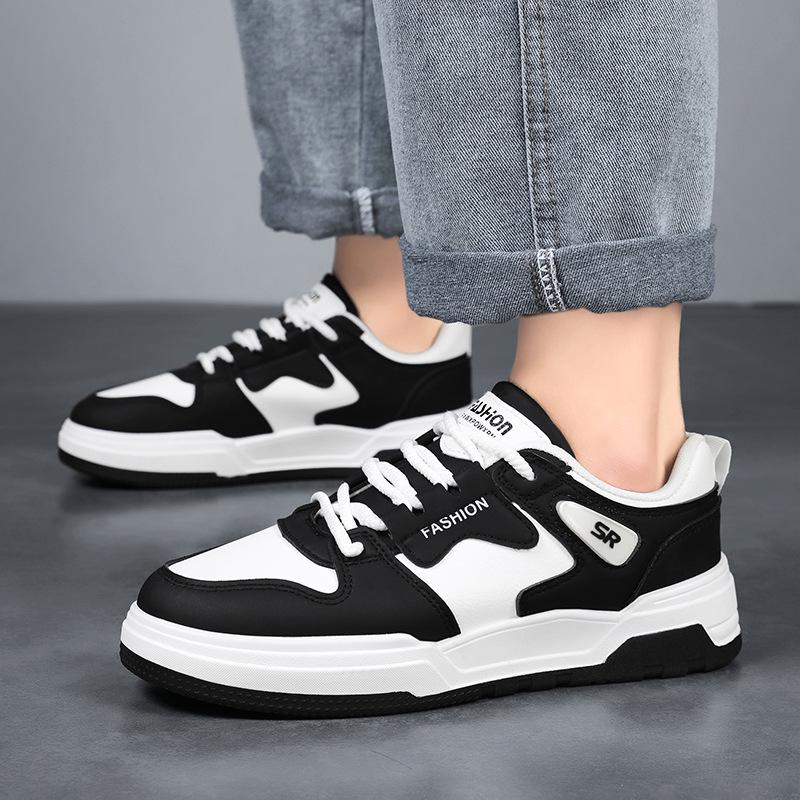 Men's 2024 Winter Trendy White Korean Style Versatile Casual Board Shoes for Teenagers and Men