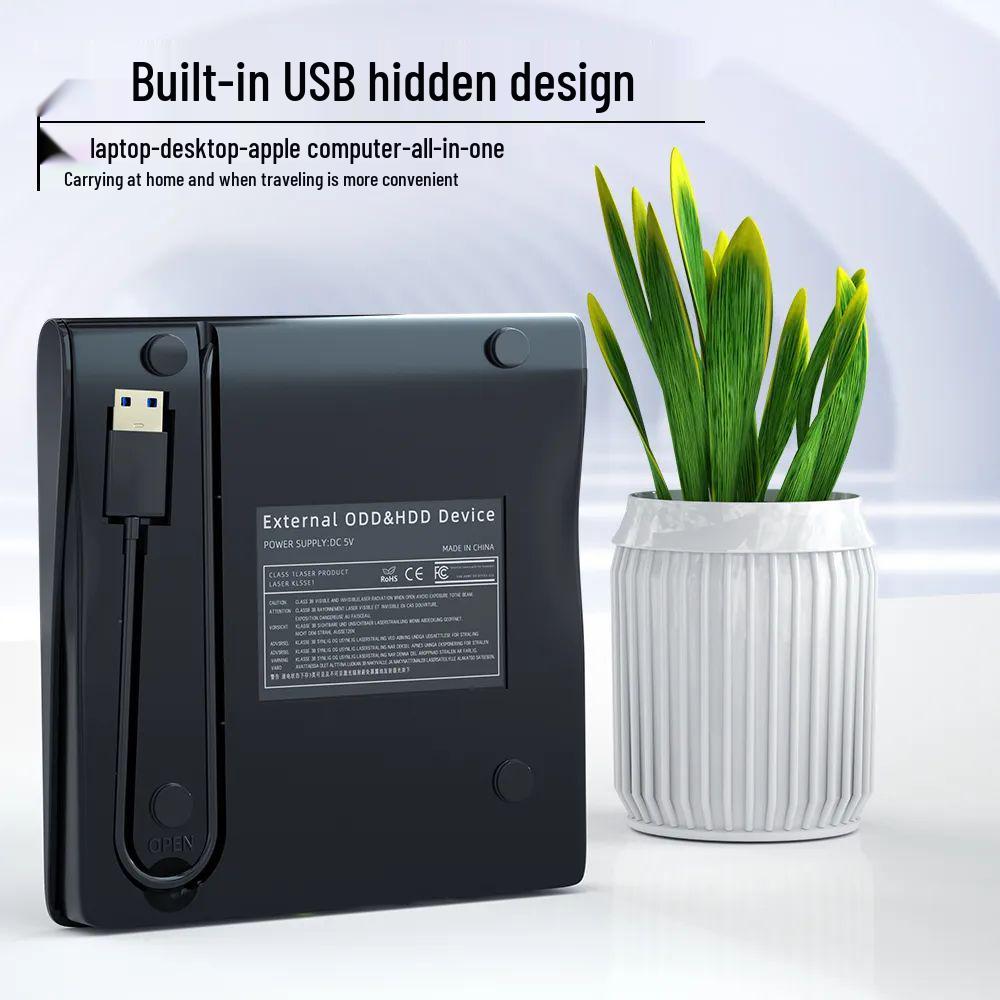Brushed USB 3.0 External Optical Drive Burner