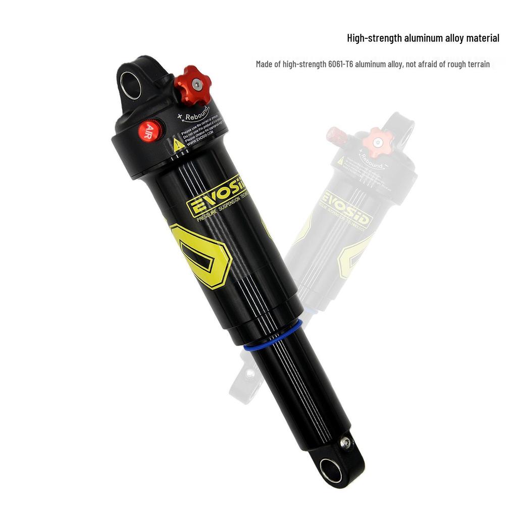 EVOSID Air Pressure Rear Shock Absorber for Mountain Bikes, Damping Suspension, 165/190/210MM
